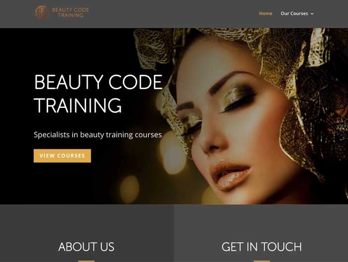 Beauty Code Website Design