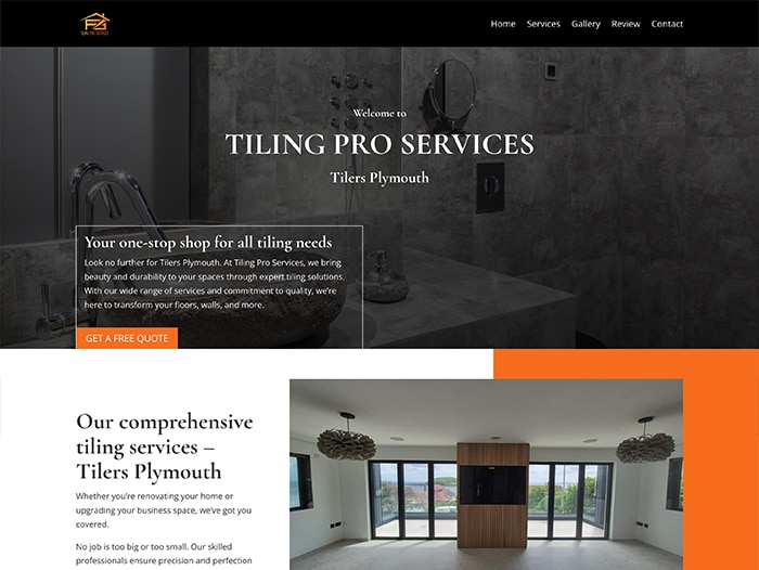 Tiling Pro Services website